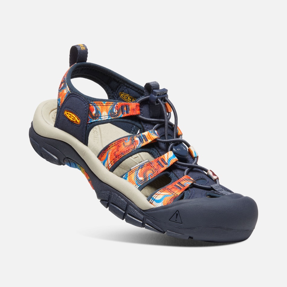Groovy Orange-marineblå Kvinders Newport X Outdoor Afro Keen