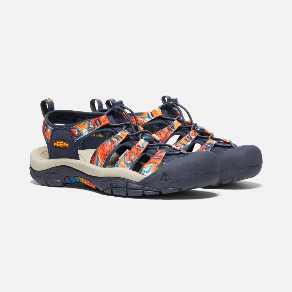 Groovy Orange-marineblå Kvinders Newport X Outdoor Afro Keen