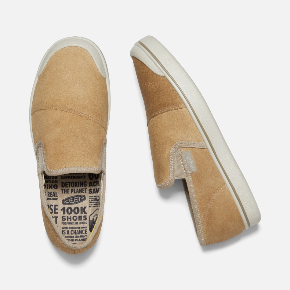Beige-sølv Birk Ivrig Herre Eldon Høst Læder Slip-on