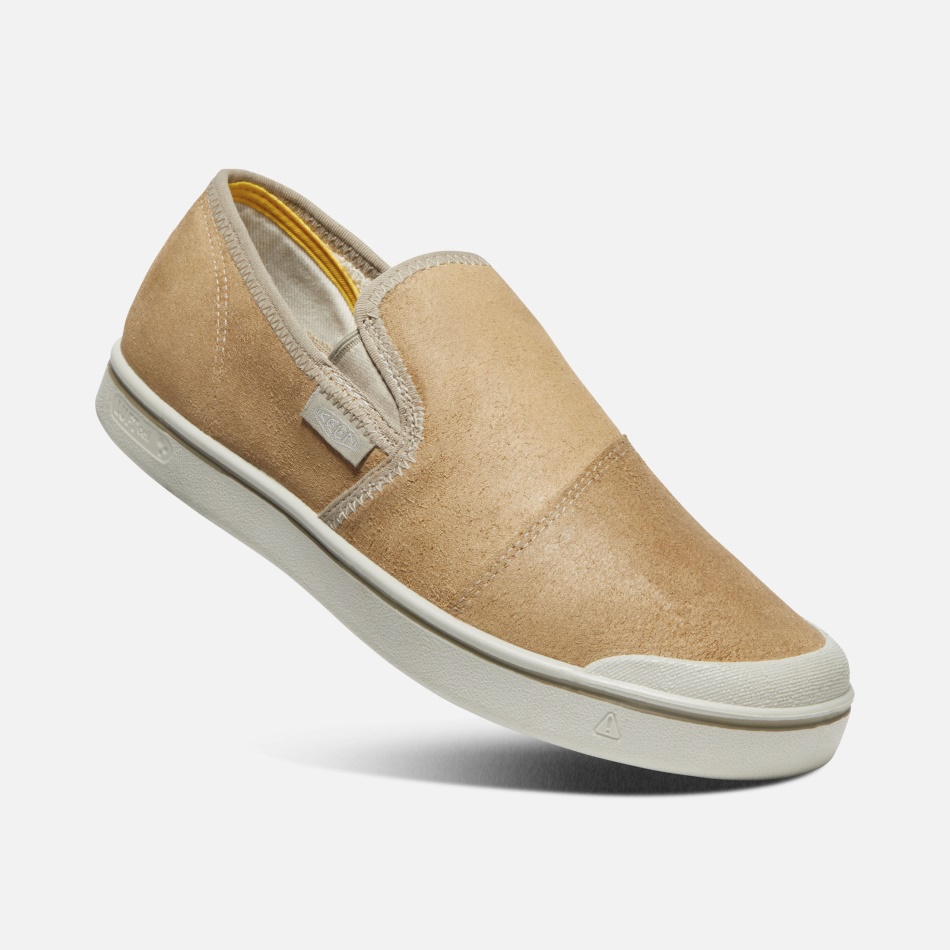 Beige-sølv Birk Ivrig Herre Eldon Høst Læder Slip-on