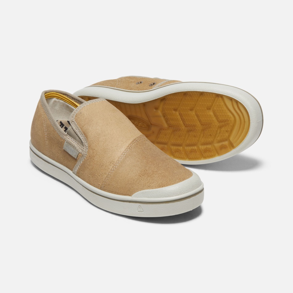 Beige-sølv Birk Ivrig Herre Eldon Høst Læder Slip-on