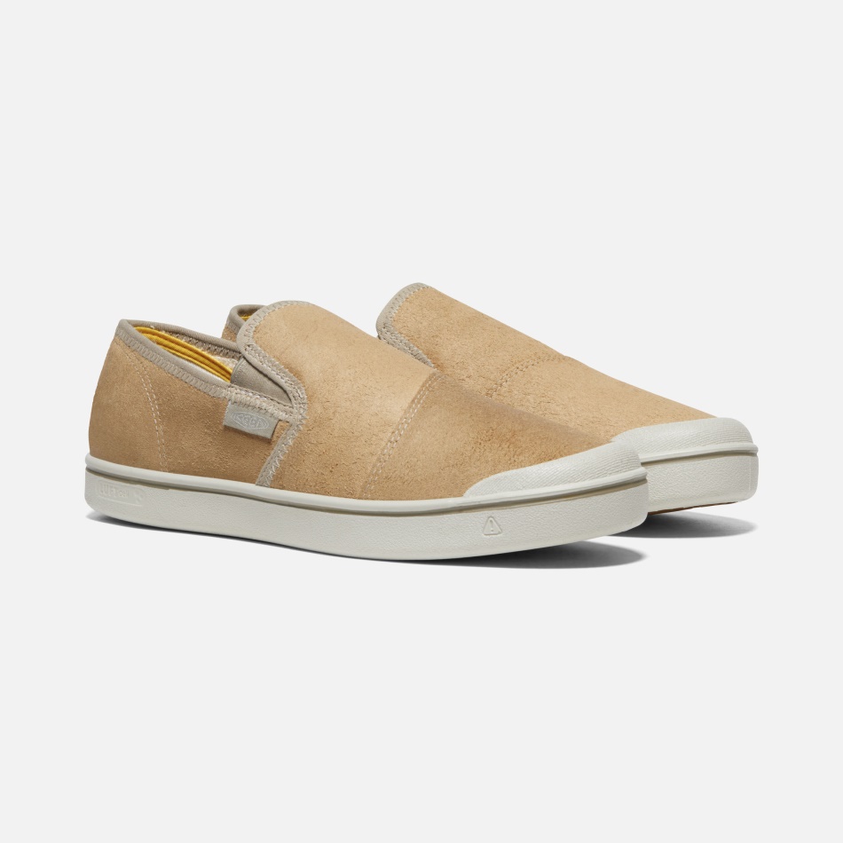 Beige-sølv Birk Ivrig Herre Eldon Høst Læder Slip-on