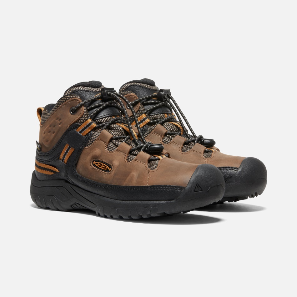 Mørk Jord-gyldenbrun Store Børns Targhee Vandtæt Støvle Keen