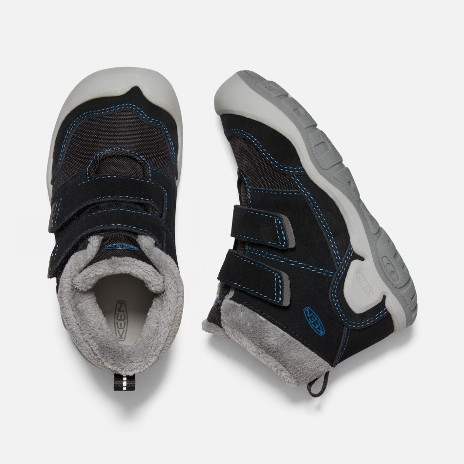 Sort-mykonos Blå Ivrig Små Børns Knude Dobbelt Rem Chukka