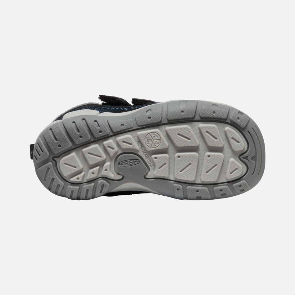 Sort-mykonos Blå Ivrig Små Børns Knude Dobbelt Rem Chukka