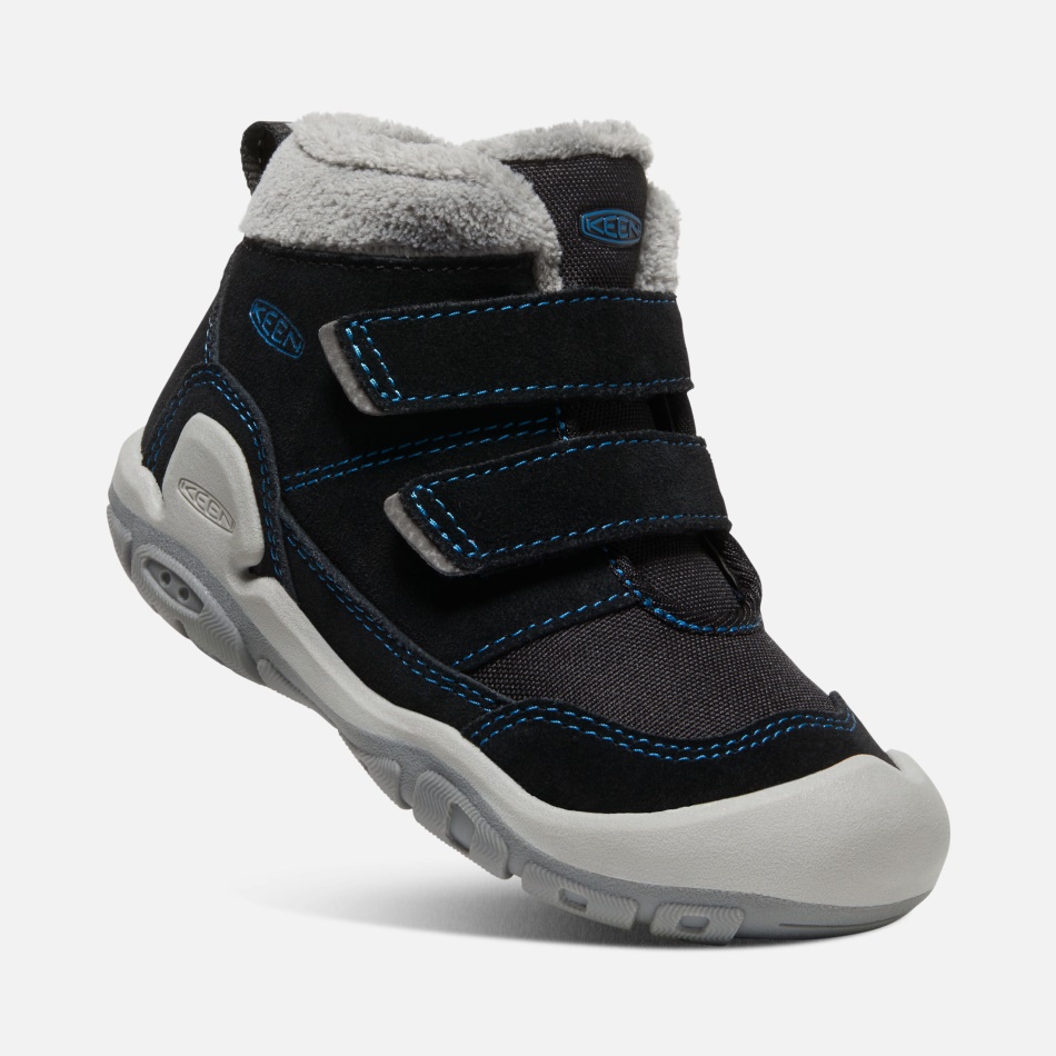 Sort-mykonos Blå Ivrig Små Børns Knude Dobbelt Rem Chukka