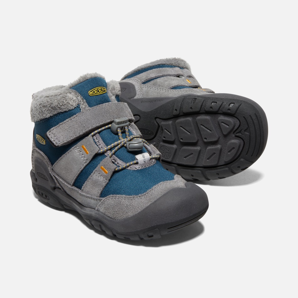 Stål Grå-blå Vinge Blågrøn Små Børns Knude Chukka Skarp