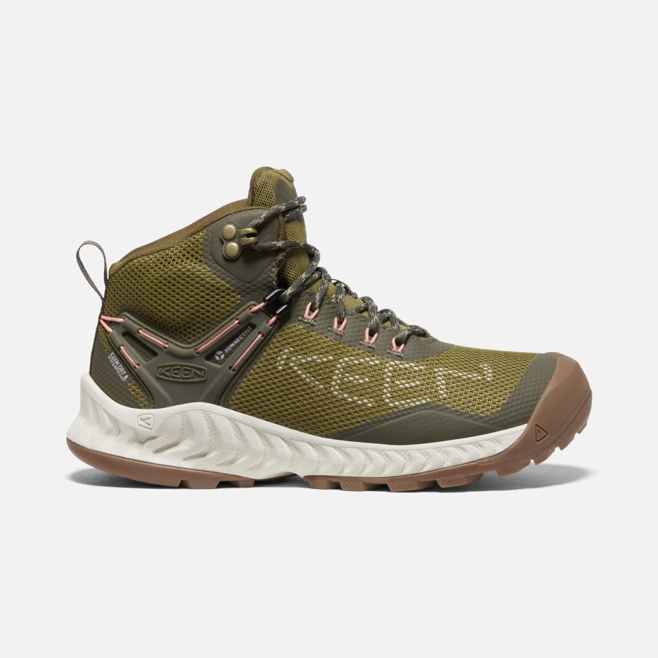 Keen Olive Drab-Birch Nxis Evo Vandtæt Støvle Til Kvinder