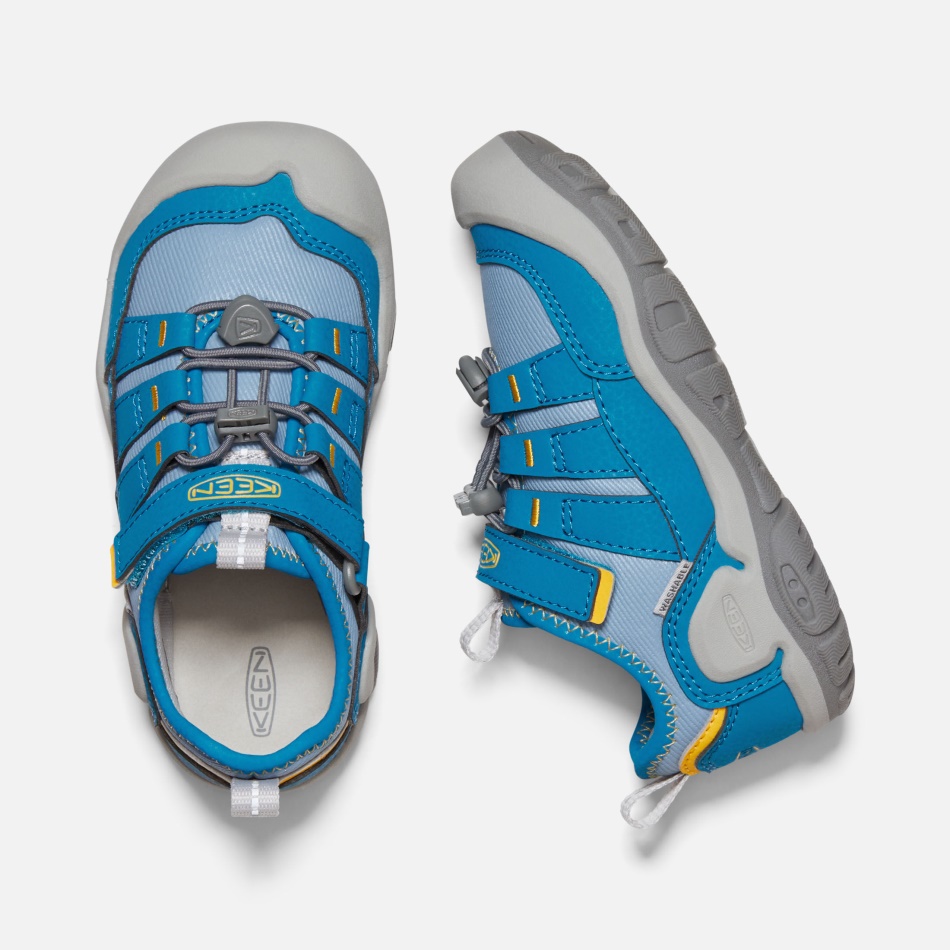Blå Skygge-mykonos Blå Små Børns Knude Hul Sneaker Skarp