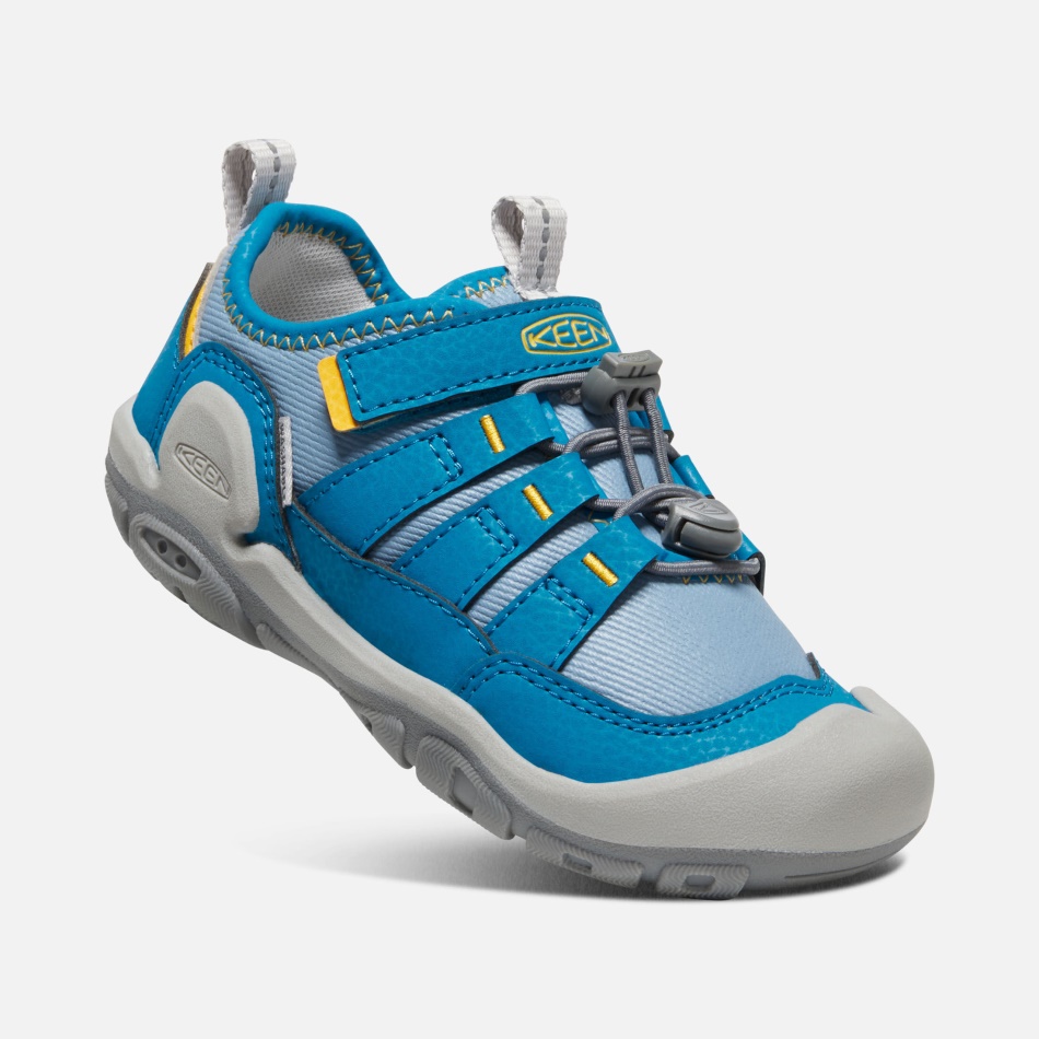 Blå Skygge-mykonos Blå Små Børns Knude Hul Sneaker Skarp