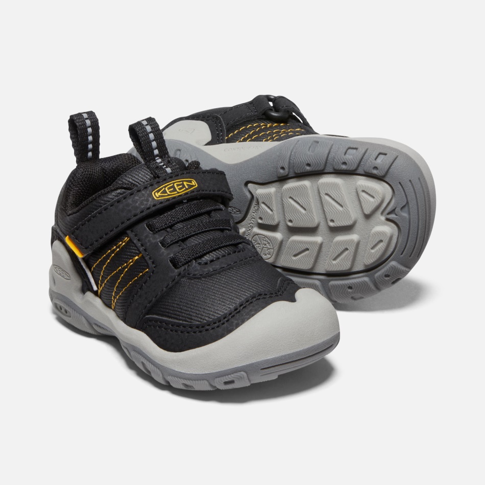 Sort-ivrig Gul Knotch Peak Sneaker Til Småbørn Skarp