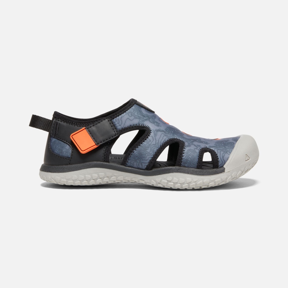 Sort-safety Orange Stingray Sandal Til Store Børn