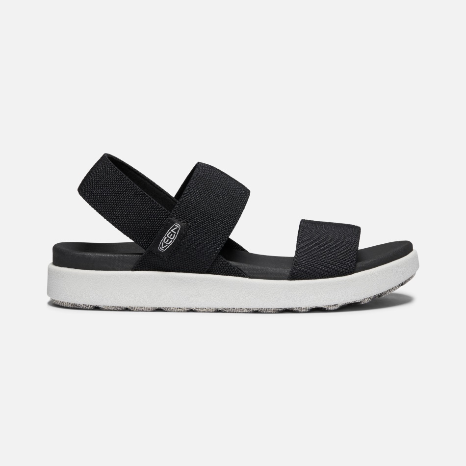 Sort Dame Elle Rygstrop Sandal Skarp